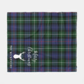 Gepersonaliseerde Kerstmis Tartan Clan MacKenzie P Fleece Deken (Voorkant (Horizontaal))