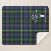Gepersonaliseerde Kerstmis Tartan Clan MacKenzie P Sherpa Deken (Voorkant (horizontaal))