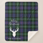 Gepersonaliseerde Kerstmis Tartan Clan MacKenzie P Sherpa Deken (Voorkant)