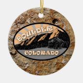 Gepersonaliseerde kerstmis van de Boulder Colorado Keramisch Ornament (Voorkant)