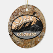 Gepersonaliseerde kerstmis van de Boulder Colorado Keramisch Ornament (Links)
