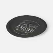 Gepersonaliseerde Kerstmis Verse Typografie Krijtb Papieren Bordje (Gekanteld)