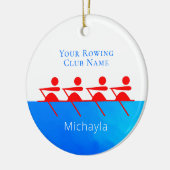 Gepersonaliseerde kerstmis voor de Rowing Club Keramisch Ornament (Links)