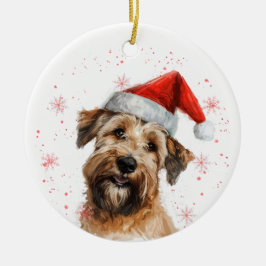 Gepersonaliseerde Kerstmis voor Wheatenterrier Keramisch Ornament