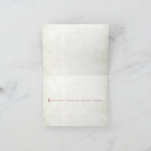 gepersonaliseerde Kerstmiskaart Feestdagen Kaart (Binnen)