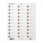 Gepersonaliseerde Kerstmuis Santa Holiday Etiket (Full Sheet)