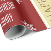 Gepersonaliseerde kerstnaam cadeaupapier (Rol Hoek)