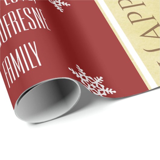 Gepersonaliseerde kerstnaam cadeaupapier (Rol Hoek)