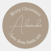 Gepersonaliseerde Kerstnaam Gift Label (Voorkant)