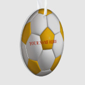 Gepersonaliseerde kerstnaam Voetbal Ornament (voorkant)