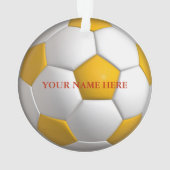 Gepersonaliseerde kerstnaam Voetbal Ornament (achterkant)