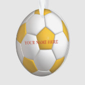 Gepersonaliseerde kerstnaam Voetbal Ornament (voorkant)