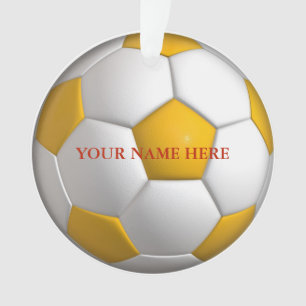 Gepersonaliseerde kerstnaam Voetbal Ornament