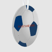 Gepersonaliseerde kerstnaam Voetbal Ornament (voorkant)