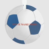 Gepersonaliseerde kerstnaam Voetbal Ornament (achterkant)