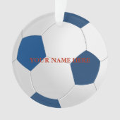 Gepersonaliseerde kerstnaam Voetbal Ornament (voorkant)