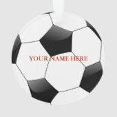 Gepersonaliseerde kerstnaam Voetbal Ornament (achterkant)