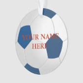 Gepersonaliseerde kerstnaam Voetbal Ornament (voorkant)