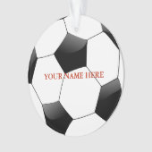 Gepersonaliseerde kerstnaam Voetbal Ornament (voorkant)