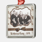 Gepersonaliseerde kerstomroep deer PHOTO-versierin Metalen Ornament (Links)