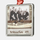 Gepersonaliseerde kerstomroep deer PHOTO-versierin Metalen Ornament (Links)