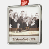 Gepersonaliseerde kerstomroep deer PHOTO-versierin Metalen Ornament (Links)