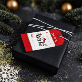 Gepersonaliseerde kerstpanda's cadeaulabel