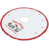 Gepersonaliseerde kerstpanda's kerstboom rok (Gekanteld)