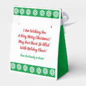 Gepersonaliseerde Kerstpanda's Kerstmis Bedankdoosjes (Achterkant)