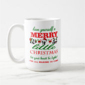 Gepersonaliseerde kerstpanda's koffiemok (Links)