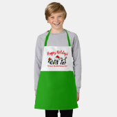 Gepersonaliseerde kerstpanda's schort (Gedragen)