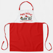 Gepersonaliseerde kerstpanda's schort (Voorkant)