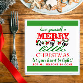 Gepersonaliseerde kerstpanda's servet