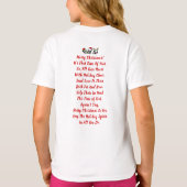 Gepersonaliseerde kerstpanda's t-shirt (Achterkant)
