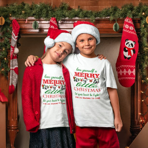Gepersonaliseerde kerstpanda's t-shirt