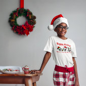 Gepersonaliseerde kerstpanda's t-shirt