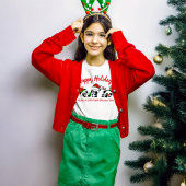 Gepersonaliseerde kerstpanda's t-shirt