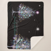 Gepersonaliseerde kerstpastelboom sherpa deken (Voorkant)