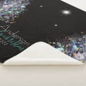 Gepersonaliseerde kerstpastelboom sherpa deken (3/4)