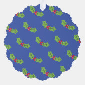 Gepersonaliseerde kerstpinguïn ornament kaart (Achterkant)