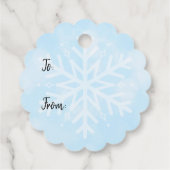 Gepersonaliseerde Kerstpinguïn Sneeuwkonijn Bedankjes Labels (Achterkant)