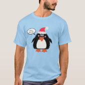 Gepersonaliseerde kerstpinguïn t-shirt (Voorkant)