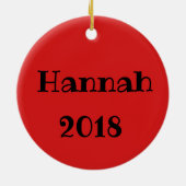 Gepersonaliseerde kerstpinguïns met cadeauvakantie keramisch ornament (Achterkant)