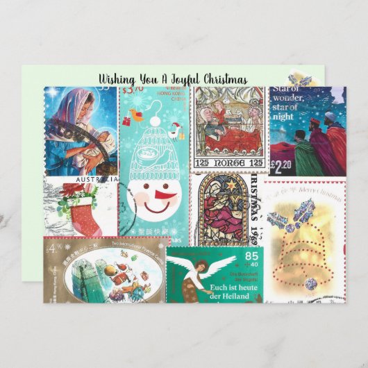 Gepersonaliseerde kerstpostzegels (Voorkant / Achterkant)