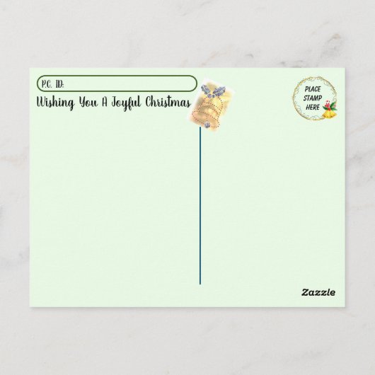 Gepersonaliseerde kerstpostzegels briefkaart (Achterkant)