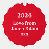 Gepersonaliseerde kerstpudding ornament kaart (Achterkant)