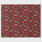 Gepersonaliseerde kerstpuntjes cadeaupapier (Vlak)