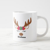 Gepersonaliseerde kerstrendierwedstrijd grote koffiekop (Rechts)