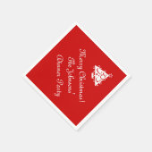 Gepersonaliseerde kerstservetten met kerstboom servetten (Hoek)