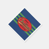 Gepersonaliseerde kerstservetten "Retro Christmas" Servetten (Hoek)